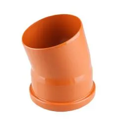 Отвод ПВХ оранж. Дн 110х15* (колено) раздела Наружные канализационные трубы и фитинги