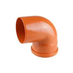 Отвод ПВХ оранж. Дн 110х87* (колено) раздела Наружные канализационные трубы и фитинги